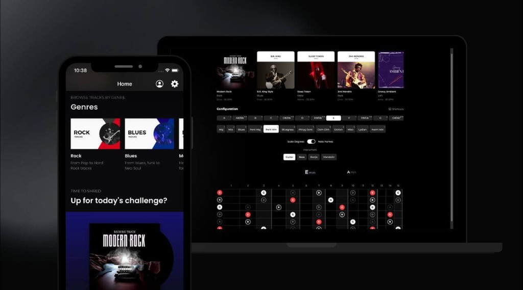 Backtrackit App Preview (jam tracks and improvisation tools)